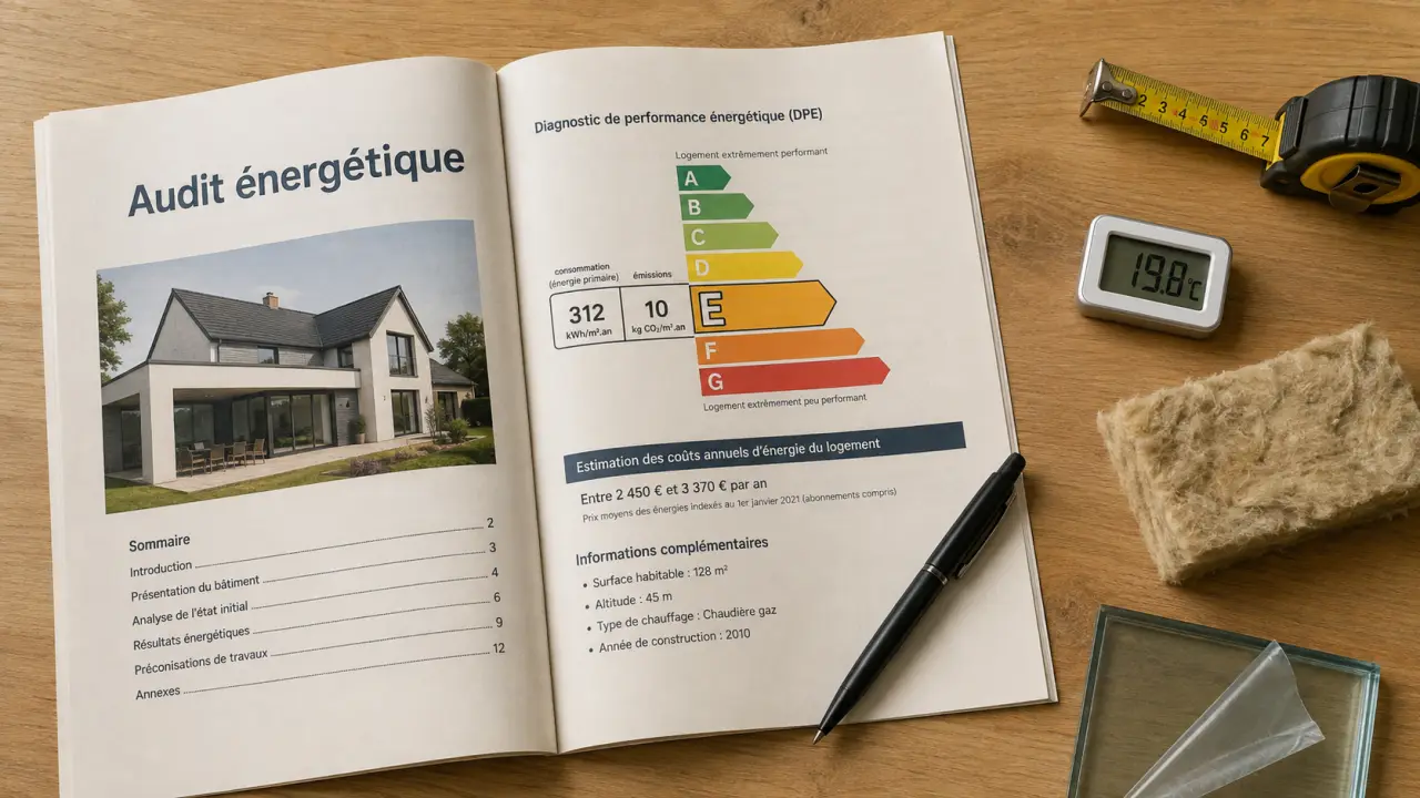 Audit énergétique 2025 : classe E, deux scénarios avant vente