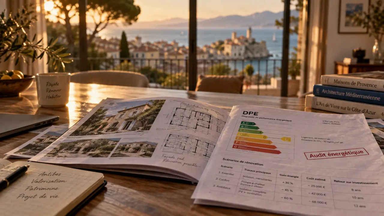 Audit énergétique Antibes : DPE et scénarios vente ou rénovation