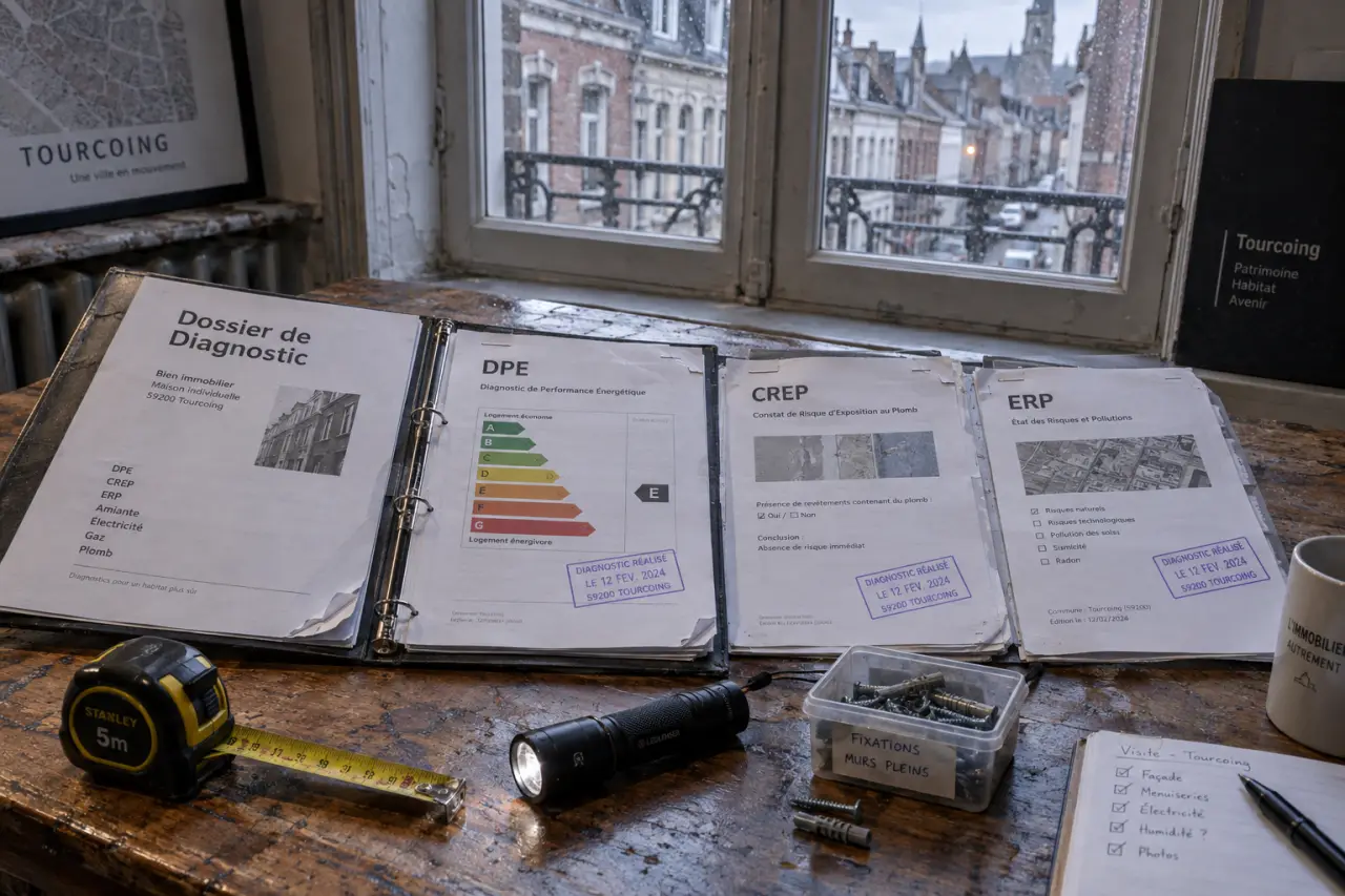 Diagnostic immobilier Tourcoing : dossier DDT avec DPE, CREP et ERP