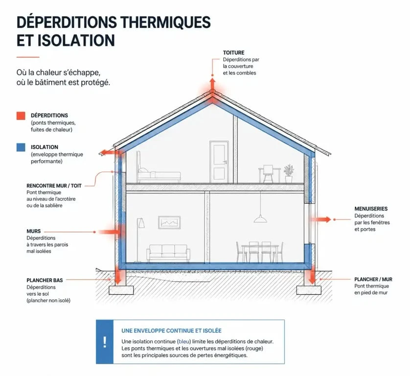 Visualisation des déperditions thermiques pour un audit énergétique de bien immobilier