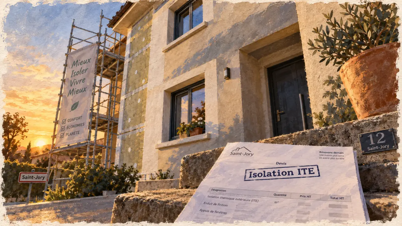 Isolation thermique extérieure Saint-Jory : façade isolée et rénovée