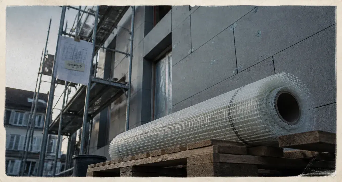 Isolation thermique par l'extérieur saint louis : façade en chantier ITE