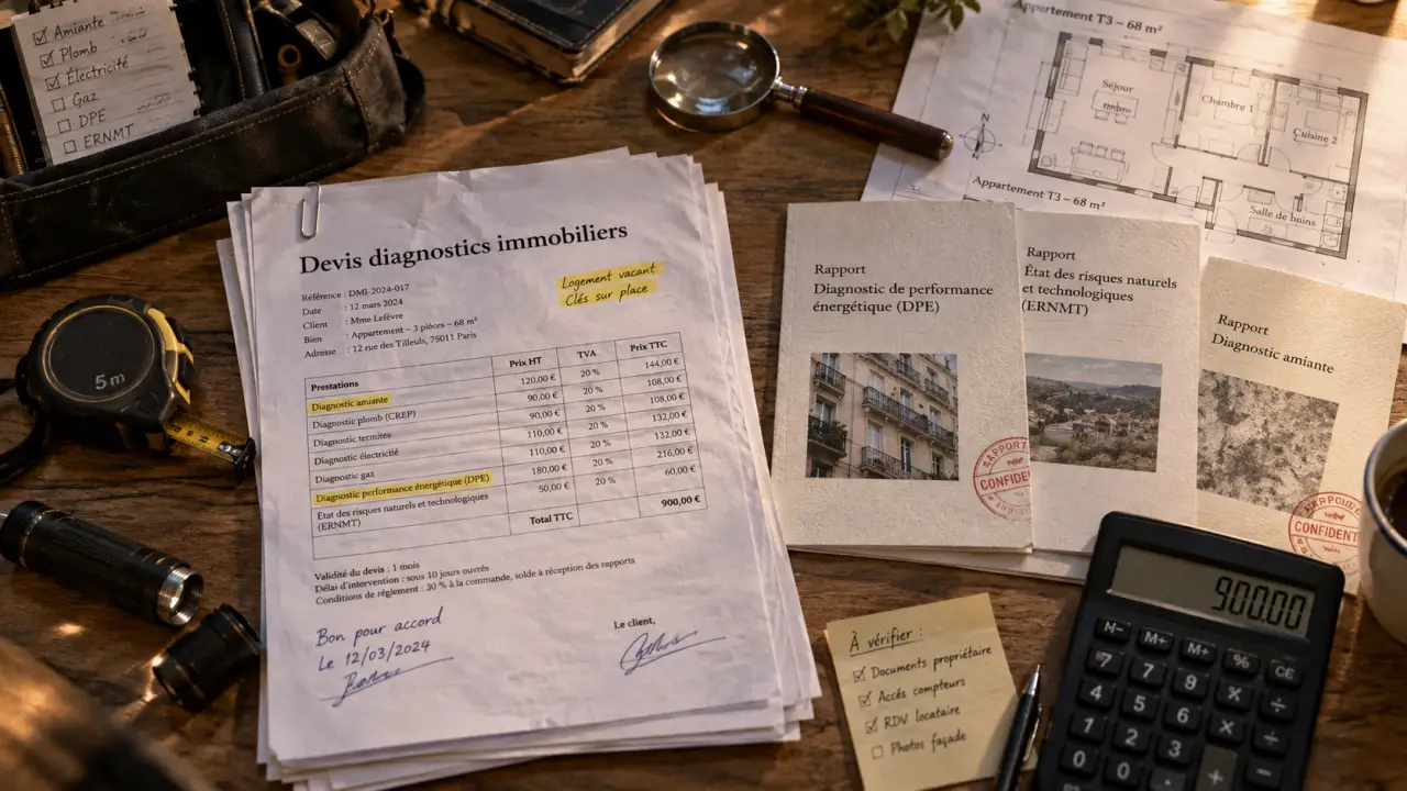 Devis pour diagnostic immobilier : 190 € puis 440 €