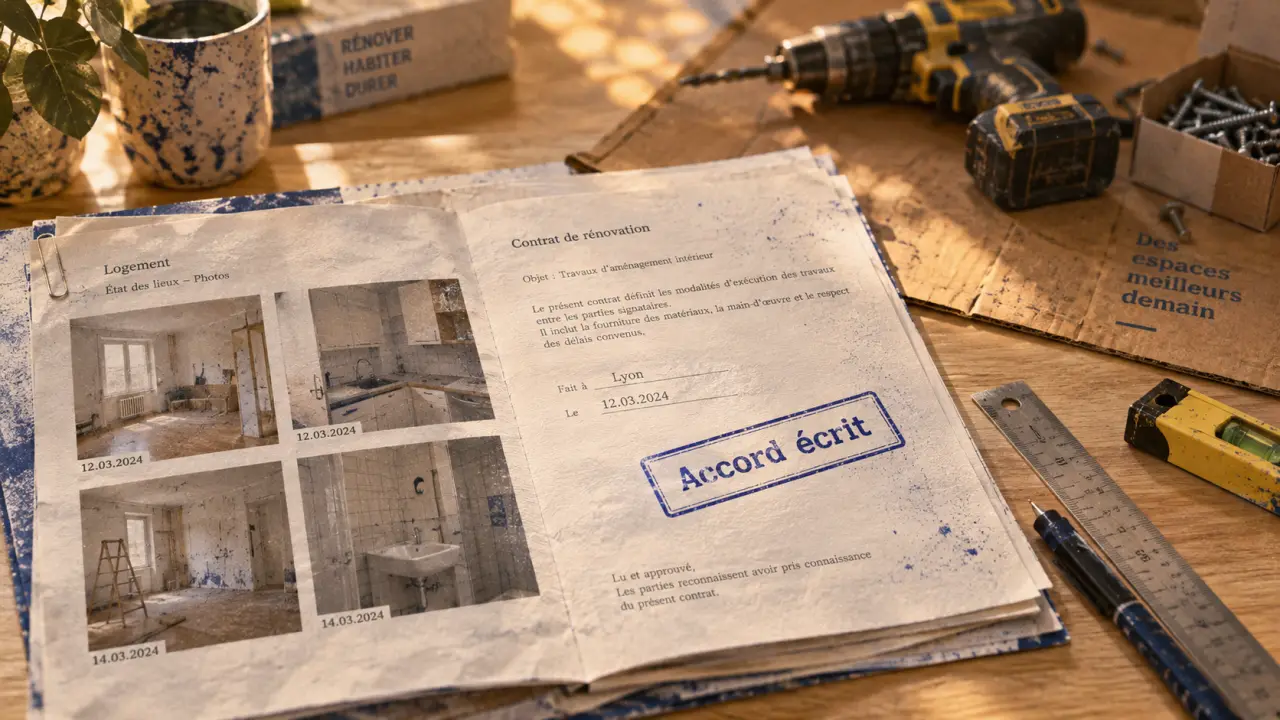 Faire des travaux dans une maison qui ne m’appartient pas : accord écrit signé