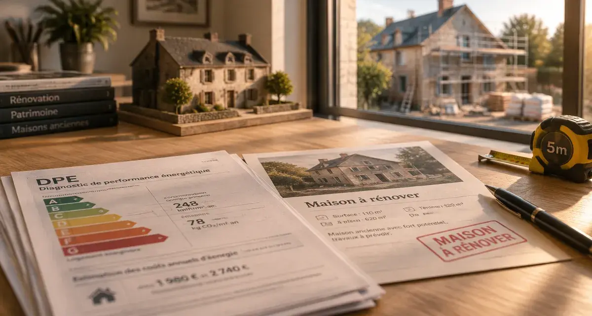 Maison à vendre 95 avec travaux : dossier DPE et état du bâti