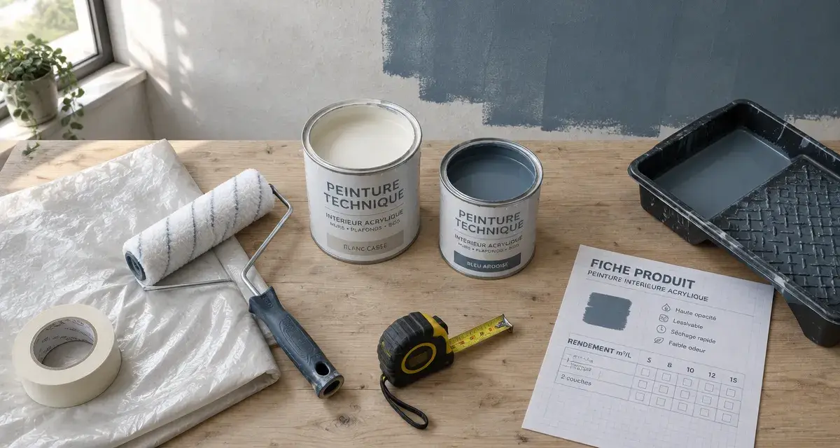 Peinture pour isolation thermique appliquée au rouleau sur mur intérieur